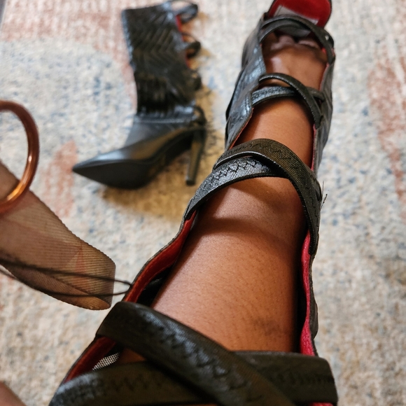Vintage by Jeffery Campbell Gladiator 4" Heel Boots 👢 ♥️ - Picture 5 of 6